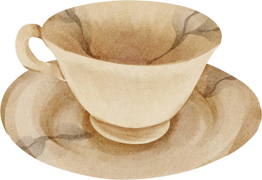 watercolor old cup